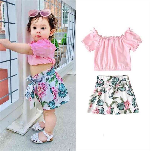 summer cute kids girls clothes sets 2pcs off shoulder short sleeve t shirts flowers print bow shorts, White
summer cute kids girls clothes sets 2pcs off shoulder short sleeve t shirts flowers print bow shorts, White