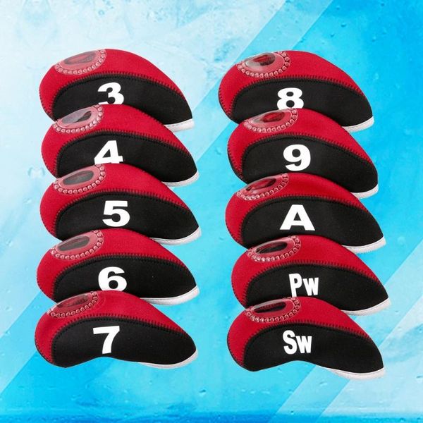 iron head covers club neoprene headcovers putter headcover protector set (black and red) heads
iron head covers club neoprene headcovers putter headcover protector set (black and red) heads