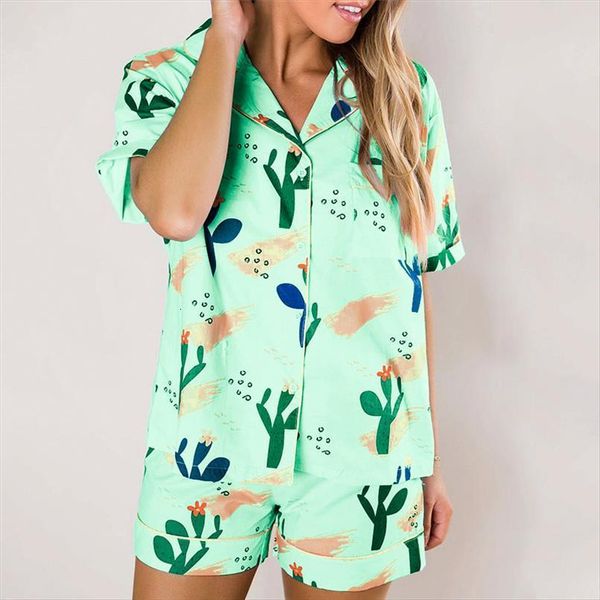 pajama sets nightwear print women sleepwear v neck buttons up shirts ruffles shorts pants, Black;red
pajama sets nightwear print women sleepwear v neck buttons up shirts ruffles shorts pants, Black;red