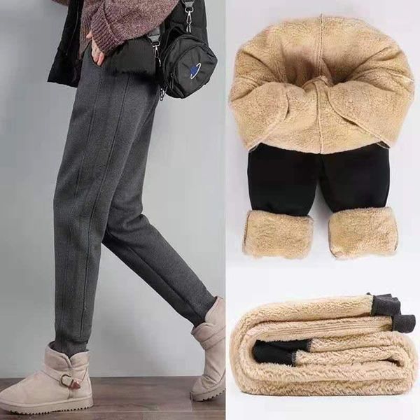 women's pants & capris 2021 autumn winter women thick lamb cashmere sports female loose harem ladies high waist solid trousers q770, Black;white
women's pants & capris 2021 autumn winter women thick lamb cashmere sports female loose harem ladies high waist solid trousers q770, Black;white
