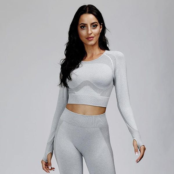 seamless yoga sports fitness autumn winter nylon solid color long sleeve wear sport female 2021 outfits, White;red
seamless yoga sports fitness autumn winter nylon solid color long sleeve wear sport female 2021 outfits, White;red