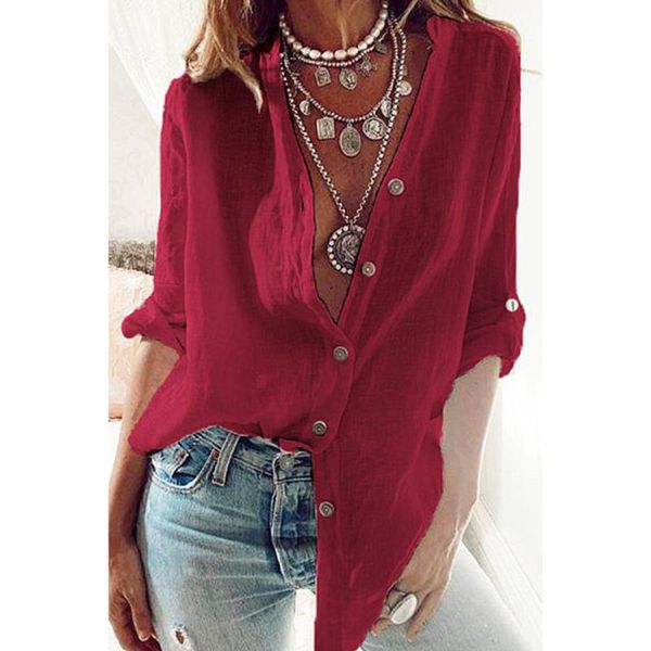 casual shirts baggy business shirt long ladies loose cotton linen women's blouses &, White
casual shirts baggy business shirt long ladies loose cotton linen women's blouses &, White
