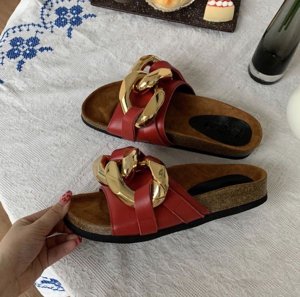 big gold chain leather half slippers for women 2021 new british style muller shoes for women ysj, Black
big gold chain leather half slippers for women 2021 new british style muller shoes for women ysj, Black