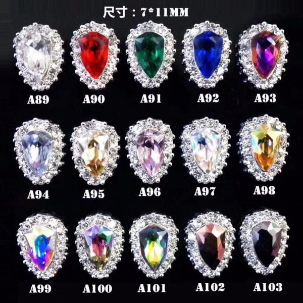 10pcs/pack 7*11mm nail art charms rhinestones sliver back gems 3d crystal ab decoration accoseries #a89-103 decorations, Silver;gold
10pcs/pack 7*11mm nail art charms rhinestones sliver back gems 3d crystal ab decoration accoseries #a89-103 decorations, Silver;gold
