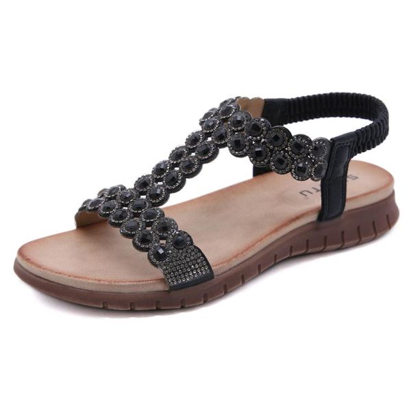 sandals mr co summer ladies inlaid brick pu roman style breathable leather low-solid color bohemian, Black
sandals mr co summer ladies inlaid brick pu roman style breathable leather low-solid color bohemian, Black