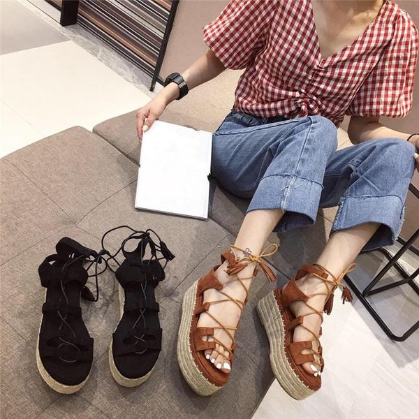 summer retro woman shoes high heel sandals breathable large size cross-shoes tassel muffins shoe suit female beige original, Black
summer retro woman shoes high heel sandals breathable large size cross-shoes tassel muffins shoe suit female beige original, Black