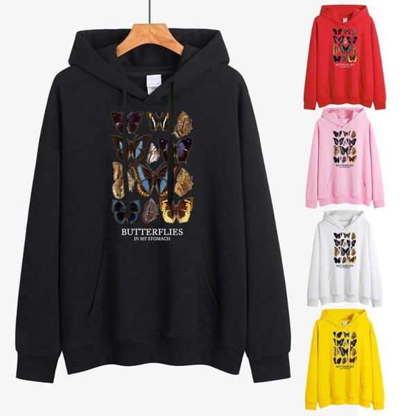women's loose long sleeve casual o-neck print butterfies sweatshirt blouse ladies hooded sports sweatshirts hoodies &, Black
women's loose long sleeve casual o-neck print butterfies sweatshirt blouse ladies hooded sports sweatshirts hoodies &, Black