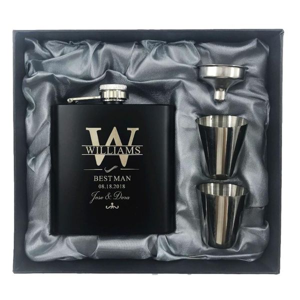 hip flasks 1* personalized engraved 6oz black stainless steel flask wedding favors man gift groom groomsman
hip flasks 1* personalized engraved 6oz black stainless steel flask wedding favors man gift groom groomsman