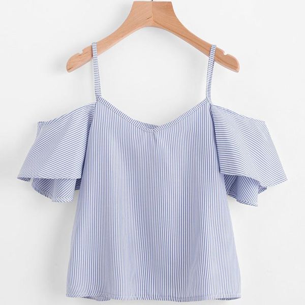 women's shirt v-neck sling pinstripe blouse cold shoulder for female camisa de mujer chemise pour femme blusa feminina #15 blouses & sh, White
women's shirt v-neck sling pinstripe blouse cold shoulder for female camisa de mujer chemise pour femme blusa feminina #15 blouses & sh, White