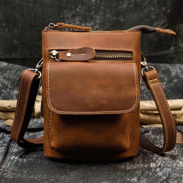 pockets crazy horse skin men's waist bag, leather belt one shoulder compact messenger bag 9390
pockets crazy horse skin men's waist bag, leather belt one shoulder compact messenger bag 9390