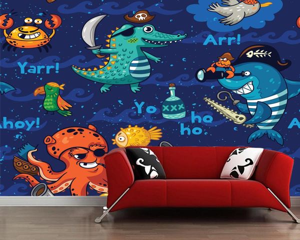 wallpapers custom papel de parede infantil, cartoon underwater animal pirate mural for room living background decoration wallpaper
wallpapers custom papel de parede infantil, cartoon underwater animal pirate mural for room living background decoration wallpaper
