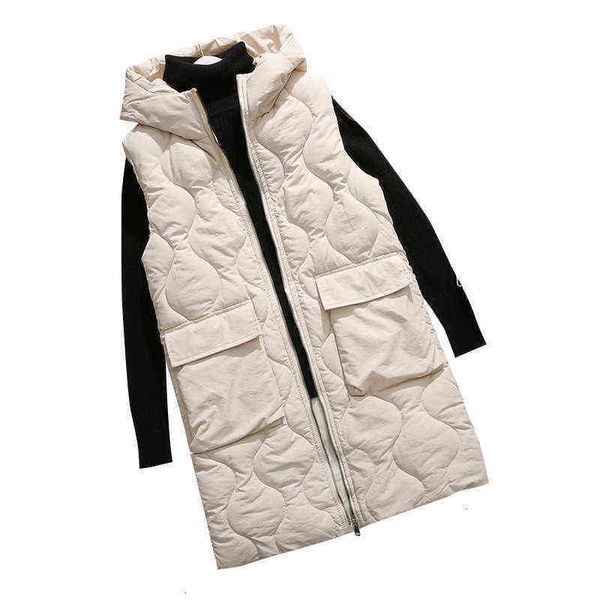 autumn and winter medium long knee hooded large cotton vest women's korean slim sleeveless cashmere, Black;white
autumn and winter medium long knee hooded large cotton vest women's korean slim sleeveless cashmere, Black;white