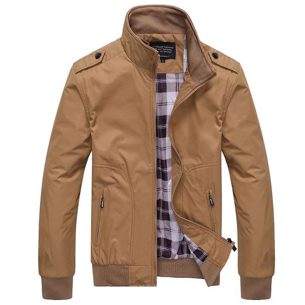 men's jackets nice spring and autumn pilot jacket slim solid color stand collar sportswear thin casual men clothing, Black;brown
men's jackets nice spring and autumn pilot jacket slim solid color stand collar sportswear thin casual men clothing, Black;brown