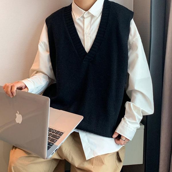 men's vests autumn v-neck sweater vest men fashion casual knitted pullover korean loose sleeveless mens jumper clothes m-2xl, Black;white
men's vests autumn v-neck sweater vest men fashion casual knitted pullover korean loose sleeveless mens jumper clothes m-2xl, Black;white