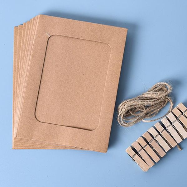 frames 10pcs diy craft retro kraft cardboard picture with clips and rope wall hanging po home decoration for bedroom 
frames 10pcs diy craft retro kraft cardboard picture with clips and rope wall hanging po home decoration for bedroom