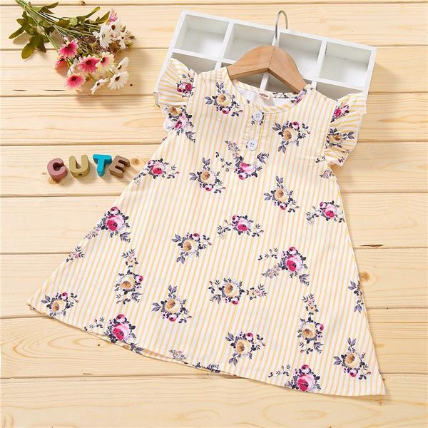 girl's dresses little girls summer striped midi dress with buttons,children fashion floral print sleeveless o-neck ruffles sundress, Red;yellow
girl's dresses little girls summer striped midi dress with buttons,children fashion floral print sleeveless o-neck ruffles sundress, Red;yellow