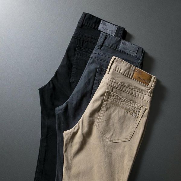 men's pants trousers middle-aged men casual loose pant solid color high waist man trouser for male large size 40, Black
men's pants trousers middle-aged men casual loose pant solid color high waist man trouser for male large size 40, Black