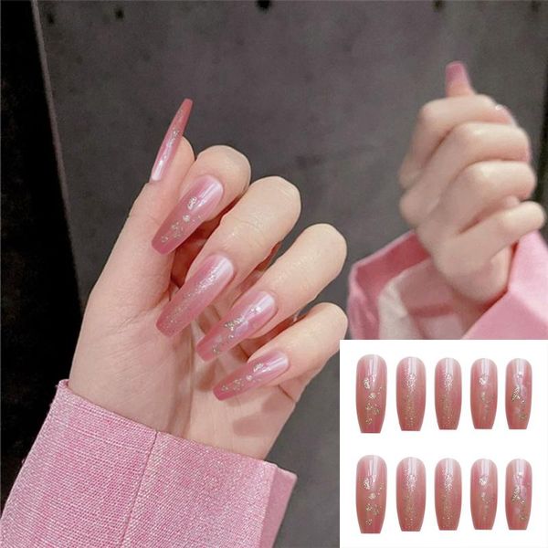 false nails women fashion ballerina manicure tool artificial nail tips fake wearable gold foil long coffin tip, Red;gold
false nails women fashion ballerina manicure tool artificial nail tips fake wearable gold foil long coffin tip, Red;gold