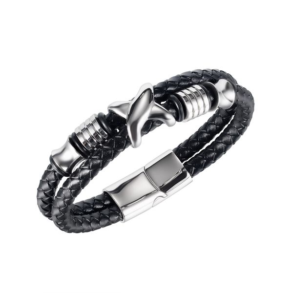 retro double fashion stainless steel bracelet bracelet for men leather to send her boyfriend, Golden;silver
retro double fashion stainless steel bracelet bracelet for men leather to send her boyfriend, Golden;silver
