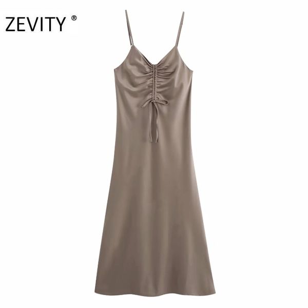zevity women elegant v neck solid color pleated decoration long sling dress female inner vestido chic party dresses ds4342 210419, Black;gray
zevity women elegant v neck solid color pleated decoration long sling dress female inner vestido chic party dresses ds4342 210419, Black;gray