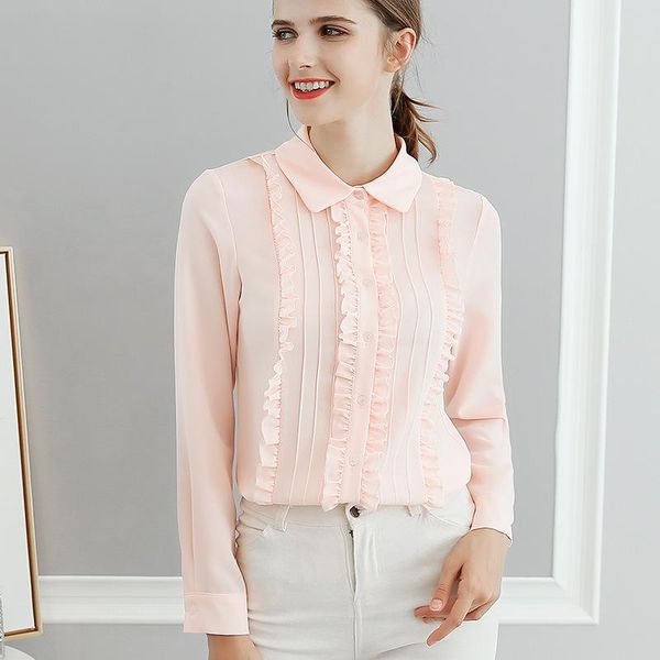 women's blouses & shirts long sleeve chiffon shirt women slim pure color spring summer blouse office ladies turn down collar fashion sw, White
women's blouses & shirts long sleeve chiffon shirt women slim pure color spring summer blouse office ladies turn down collar fashion sw, White