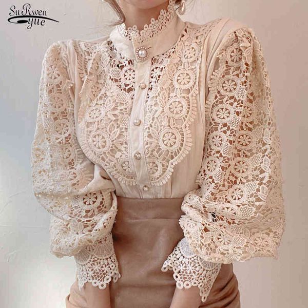 stand collar all-match femme blusas petal sleeve women blouse chic button hollow out flower lace patchwork shirt white 12419 210521
stand collar all-match femme blusas petal sleeve women blouse chic button hollow out flower lace patchwork shirt white 12419 210521