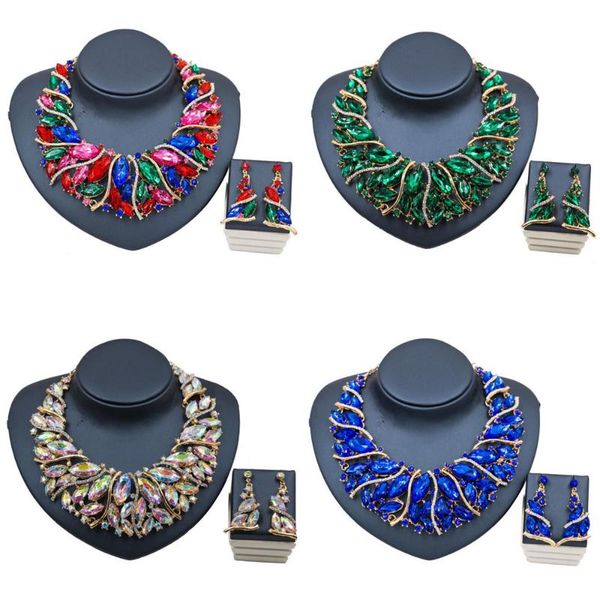 earrings & necklace women accessories wedding bridal african jewelry crystal gold color statement pendant earring set luxury gift, Silver
earrings & necklace women accessories wedding bridal african jewelry crystal gold color statement pendant earring set luxury gift, Silver