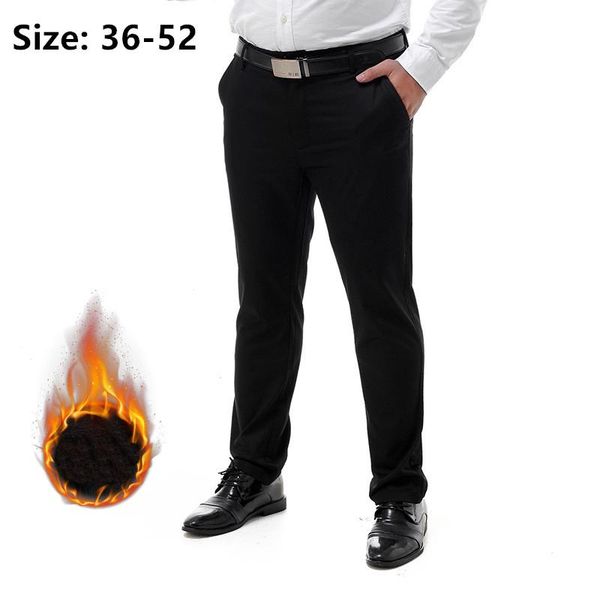 winter business pants men plus size 42 44 46 48 50 52 male fleece thick slim fit formal stretched velvet man overlarge trousers men's, Black
winter business pants men plus size 42 44 46 48 50 52 male fleece thick slim fit formal stretched velvet man overlarge trousers men's, Black