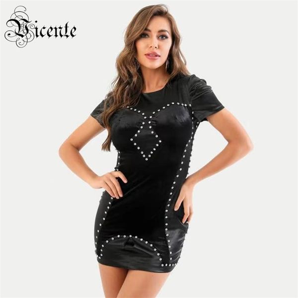 chic black mini dress crystal beads design short sleeves satin velvet splicing celebrity party club vestido 210520, Black;gray
chic black mini dress crystal beads design short sleeves satin velvet splicing celebrity party club vestido 210520, Black;gray