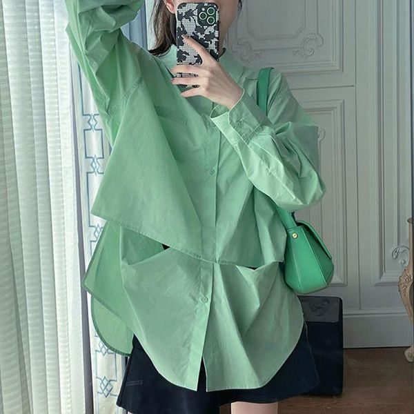women's blouses & shirts 2021 summer button ladies neck long sleeve blouse and women korean style soild elegant design shirt femal, White
women's blouses & shirts 2021 summer button ladies neck long sleeve blouse and women korean style soild elegant design shirt femal, White