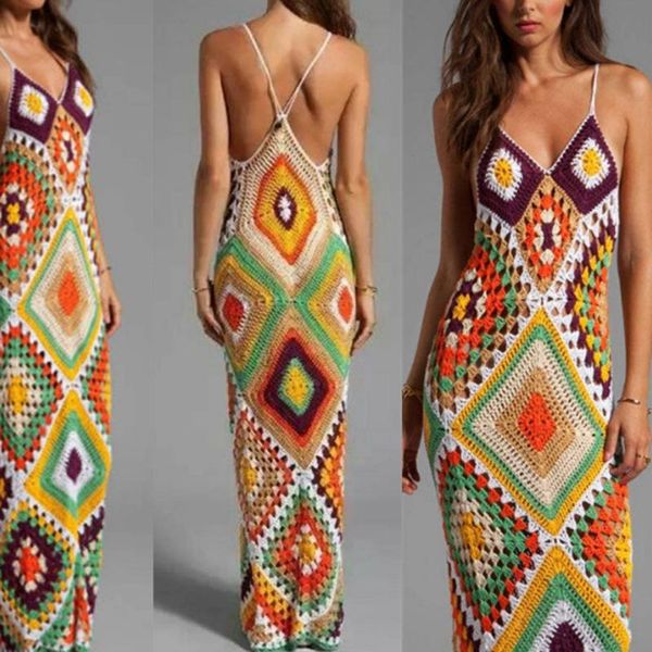 handmade knitted beach party maxi dress cover up women colorful backless bikini swimwear bathing suit cover-up women's, White;black
handmade knitted beach party maxi dress cover up women colorful backless bikini swimwear bathing suit cover-up women's, White;black