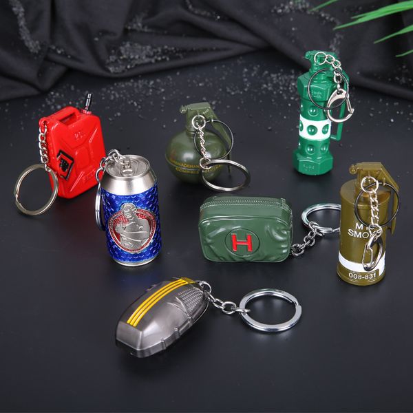 keychains jedi survival keychain smoke bomb stun grenade fragment game peripheral toys oil barrel keyring, Silver
keychains jedi survival keychain smoke bomb stun grenade fragment game peripheral toys oil barrel keyring, Silver