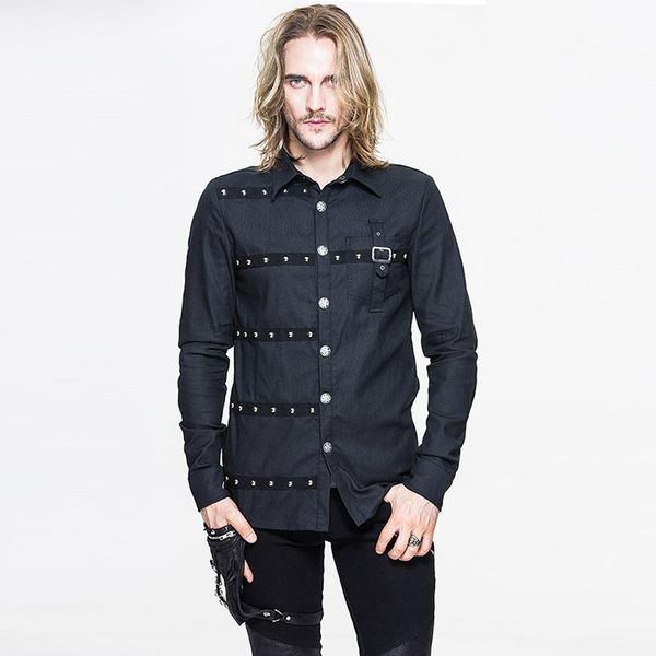 men's casual shirts black long sleeve turn down collar rivet & belt buckle goth shirt steampunk clothing medieval vintage streetwear, White;black
men's casual shirts black long sleeve turn down collar rivet & belt buckle goth shirt steampunk clothing medieval vintage streetwear, White;black