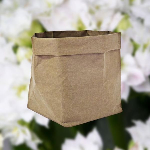 gift wrap washable kraft paper container reusable bag organizer flowerpot planter bags cover for decoration and storage
gift wrap washable kraft paper container reusable bag organizer flowerpot planter bags cover for decoration and storage