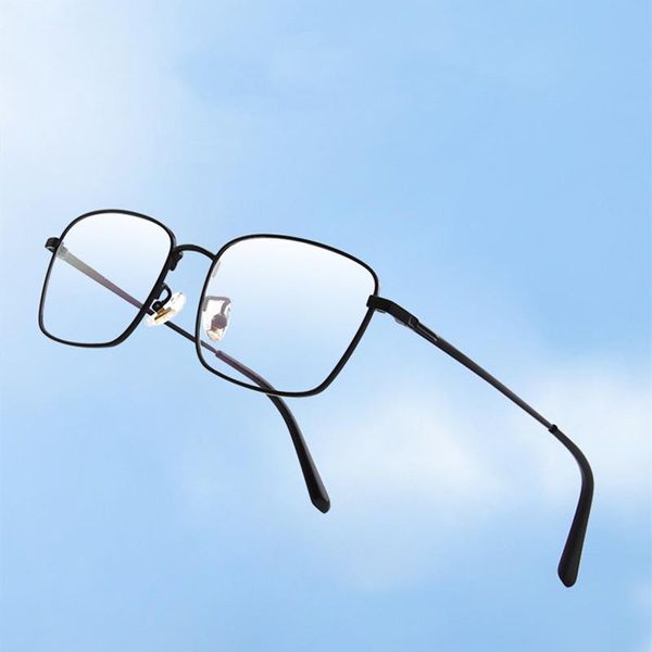 business casual square full rim spectacles frame men's art simple retro myopia metal eyewears ip plating is not easy to fade fashion su, Black
business casual square full rim spectacles frame men's art simple retro myopia metal eyewears ip plating is not easy to fade fashion su, Black