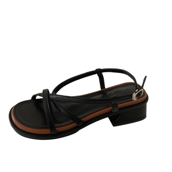 sandles women summer comfort chunky sandals low heel ladies shoes and 2021 female woman high heels, Black
sandles women summer comfort chunky sandals low heel ladies shoes and 2021 female woman high heels, Black