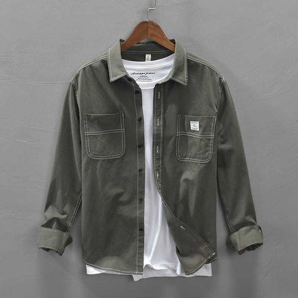 autumn style workwear casual shirt pure cotton long sleeve men's solid color shirt fashion all-match working youth jacket 210531, White;black
autumn style workwear casual shirt pure cotton long sleeve men's solid color shirt fashion all-match working youth jacket 210531, White;black