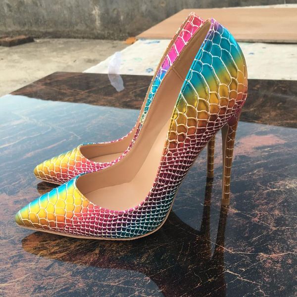 fashion women pumps snake printed rainbow leather pointed toe high heels shoes 12cm 10cm 8cm stiletto dress, Black
fashion women pumps snake printed rainbow leather pointed toe high heels shoes 12cm 10cm 8cm stiletto dress, Black