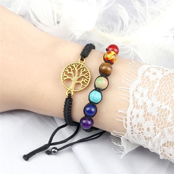 beaded, strands couples handmade braided bracelet healing 7 chakra tree of life pendant charm bracelets for women yoga adjustable jewelry gi, Black
beaded, strands couples handmade braided bracelet healing 7 chakra tree of life pendant charm bracelets for women yoga adjustable jewelry gi, Black