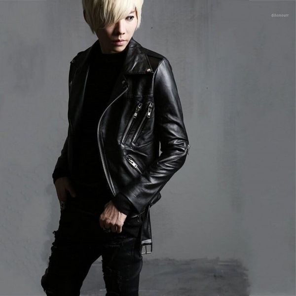 men's & faux fur fashion mens slim fit pu leather jacket motorcycle biker windproof short coat black personality punk style outwear mal
men's & faux fur fashion mens slim fit pu leather jacket motorcycle biker windproof short coat black personality punk style outwear mal