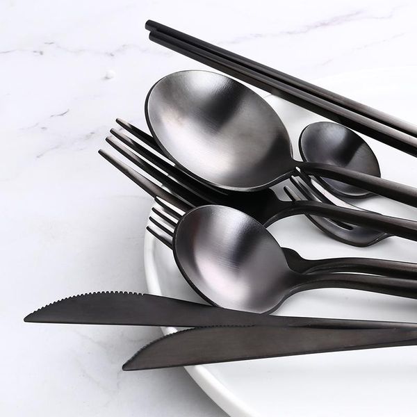 dinnerware sets black gold cutlery set steak knife fork coffee spoon teaspoon butter knives chopstick travel home wedding party silver
dinnerware sets black gold cutlery set steak knife fork coffee spoon teaspoon butter knives chopstick travel home wedding party silver