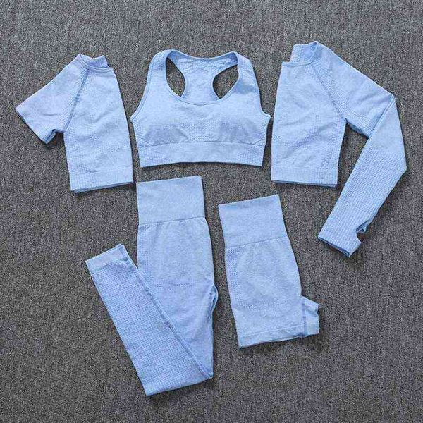 2/3/5pcs seamless women sports suits yoga set workout sportswear gym clothing fitness long sleeve crop high waist leggings, Black;white
2/3/5pcs seamless women sports suits yoga set workout sportswear gym clothing fitness long sleeve crop high waist leggings, Black;white