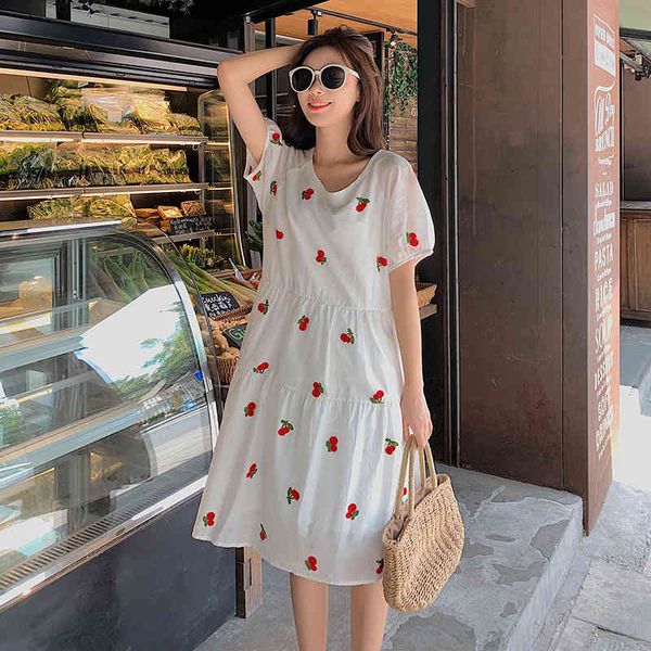 2021 loose large women's dress summer embroidered fat mm medium length slim short sleeve skirt, Black;gray
2021 loose large women's dress summer embroidered fat mm medium length slim short sleeve skirt, Black;gray