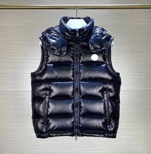 designer mens down vests french embroidery badge luxury women coats, Black;white
