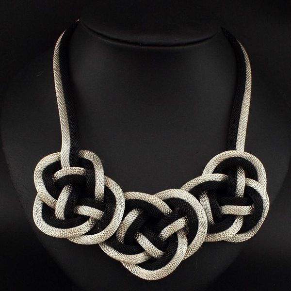 alloy chain knot big chunky necklace women pendant collar chokers statement necklaces maxi handmade jewelry ukmoc, Golden;silver
alloy chain knot big chunky necklace women pendant collar chokers statement necklaces maxi handmade jewelry ukmoc, Golden;silver