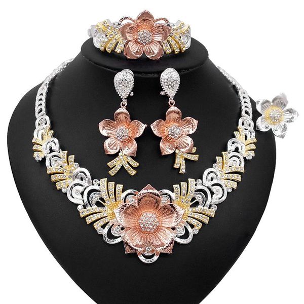 earrings & necklace yulaili bridal wedding accessories for women trend dubai gold jewelry sets charm choker dangle bracelet ring, Silver
earrings & necklace yulaili bridal wedding accessories for women trend dubai gold jewelry sets charm choker dangle bracelet ring, Silver