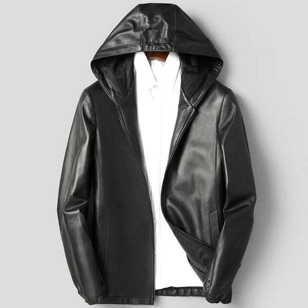 men's leather & faux genuine jacket winter men clothes 2021 casual sheepskin coat hooded coats plus size 5xl erkek mont lsy1053, Black
men's leather & faux genuine jacket winter men clothes 2021 casual sheepskin coat hooded coats plus size 5xl erkek mont lsy1053, Black