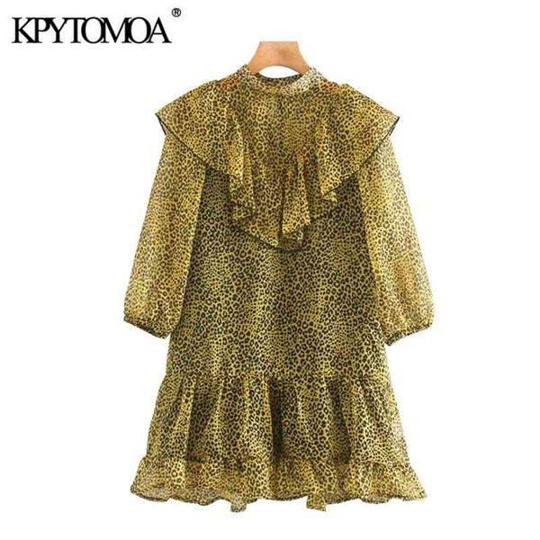 women chic fashion leopard print ruffled mini dress vintage half sleeve animal pattern female dresses vestidos 210420, Black;gray
women chic fashion leopard print ruffled mini dress vintage half sleeve animal pattern female dresses vestidos 210420, Black;gray
