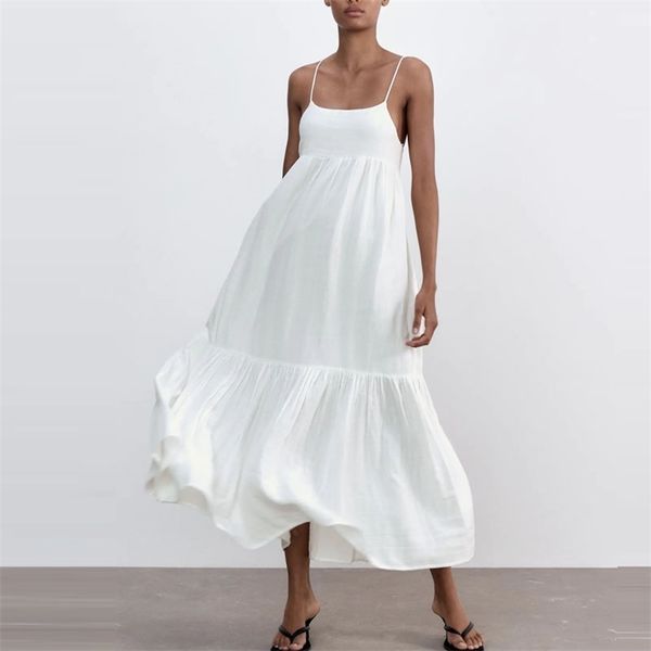 women white backless summer dress sleeveless straps tiered midi es woman chic bow elastic pleated party 210524, Black;gray
women white backless summer dress sleeveless straps tiered midi es woman chic bow elastic pleated party 210524, Black;gray