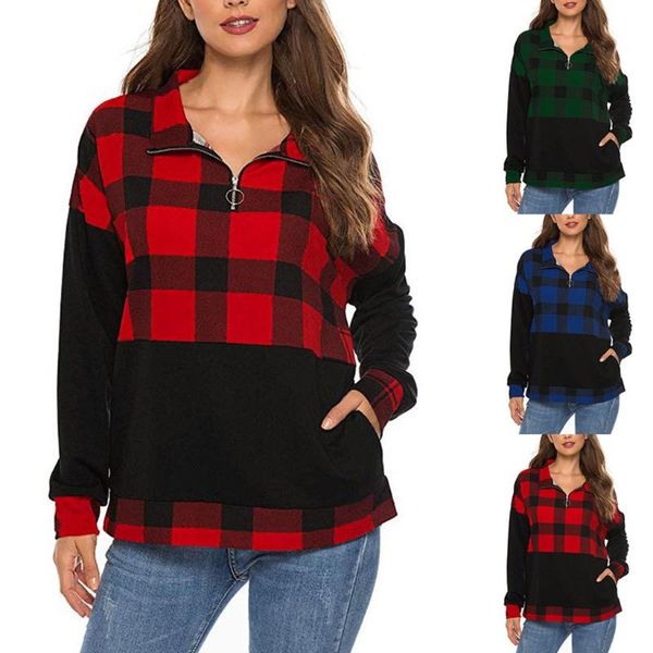 women's hoodies & sweatshirts 2021 fashion pullover autumn sweatshirt zipper color block plaid shirt elbow patches top, Black
women's hoodies & sweatshirts 2021 fashion pullover autumn sweatshirt zipper color block plaid shirt elbow patches top, Black
